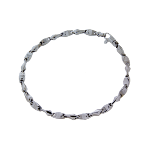 Witgouden Fantasie Schakel Armband