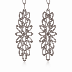 Oorbellen Big Leaf Zilver