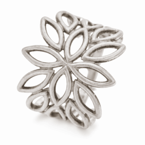Ring Lace Leaf Zilver