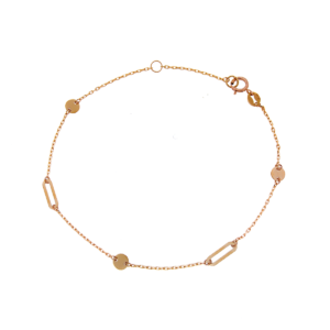 Rose Gouden Armband Met Ovaaltjes En Muntjes