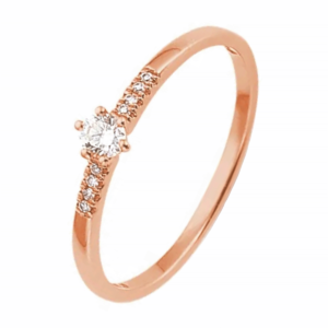Rose Gouden Ring Briljant
