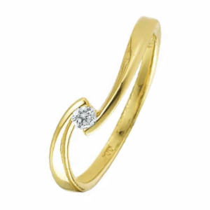 Gouden Slag Ring Briljant
