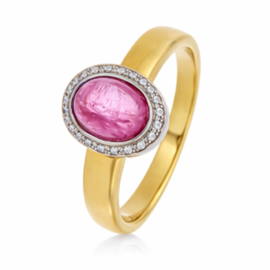 Bicollor Entourage Ring Roze Tourmalijn