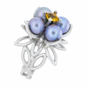 Zilveren Ring 4 Pearl Lace Special