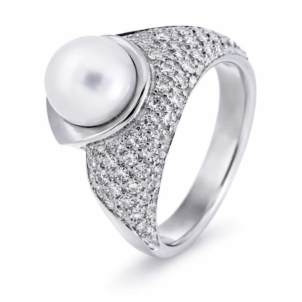 Wit Gouden Ring Cultive Parel