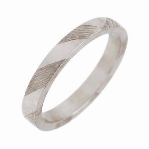 Zilveren Ring Streepjes Gravering