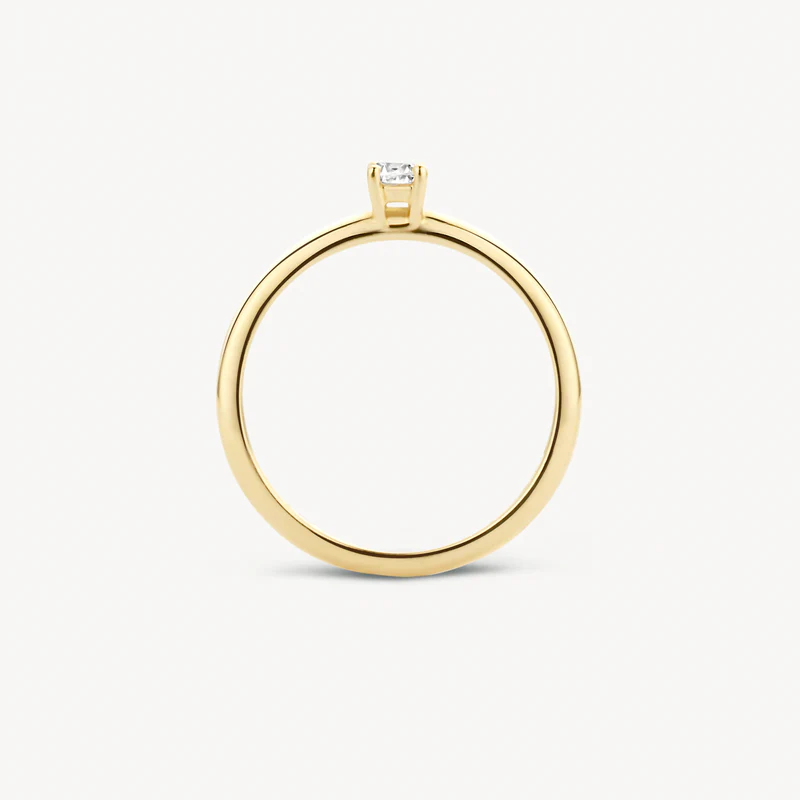 Ring met zirkonia ⌀ 3.5 mm 14k goud - Afbeelding 2