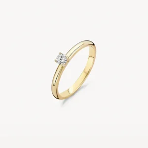 Ring met zirkonia ⌀ 3.5 mm 14k goud