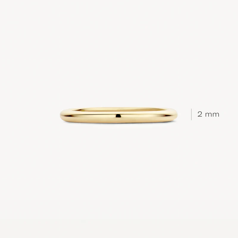 Ring met ⌀ 2 mm Gladde band 14k goud - Afbeelding 2