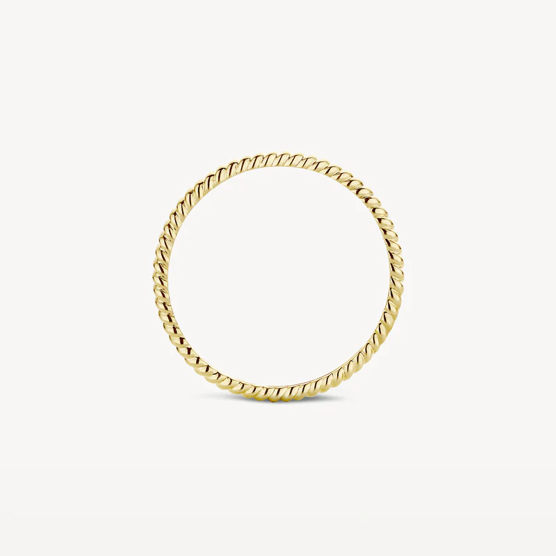 Ring met gedraaid motief 14k goud - Afbeelding 2