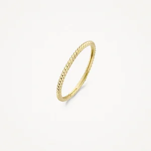 Ring met gedraaid motief 14k goud