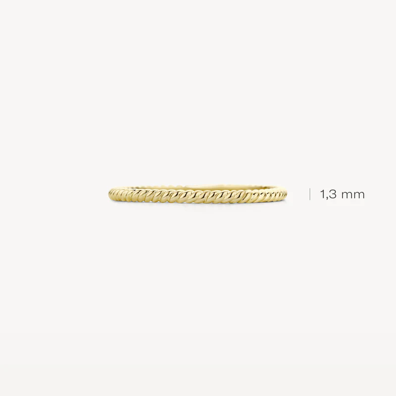 Ring met gedraaid motief 14k goud - Afbeelding 3