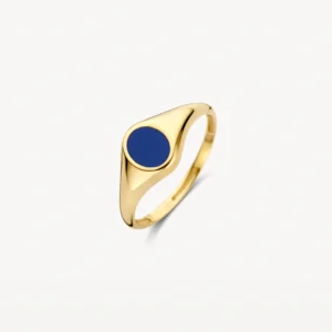 Zegelring met Lapis Lazuli 14k goud
