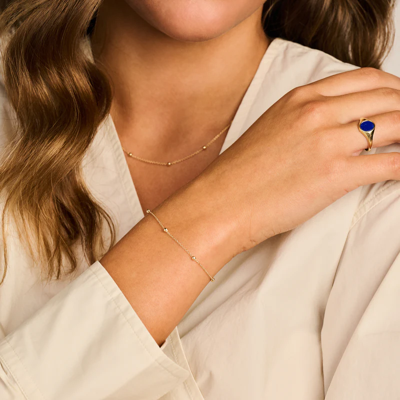 Armband met gouden bolletjes 14k goud