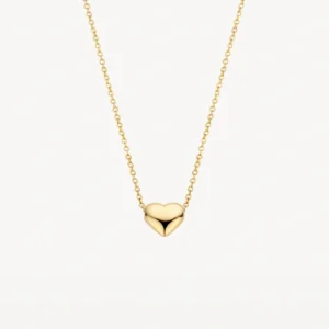 Ketting met rond hartje 14k goud