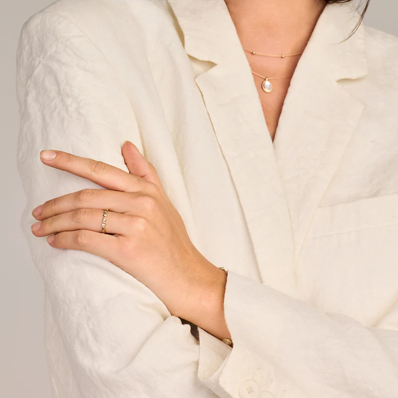 Ketting met Hanger Parelmoer 14k goud - Afbeelding 4