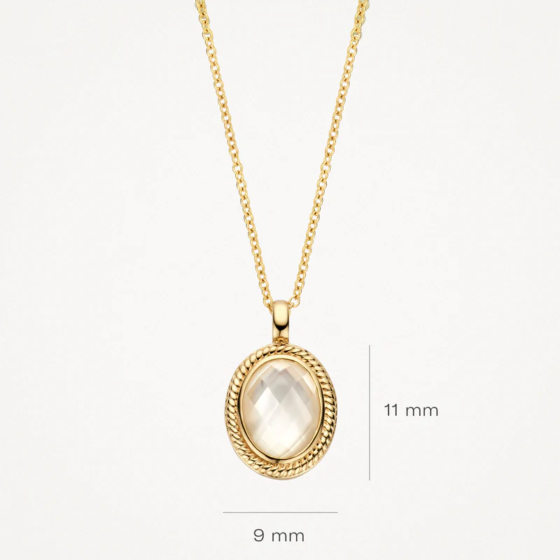 Ketting met Hanger Parelmoer 14k goud - Afbeelding 3