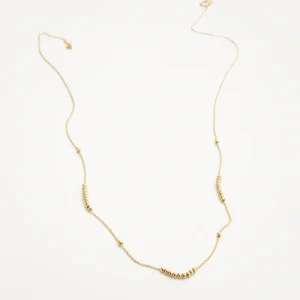 Ketting met gouden bolletjes 14k goud