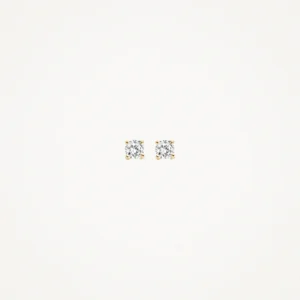 Oorknopjes zirkonia ⌀ 2,25 mm 14k Geel goud