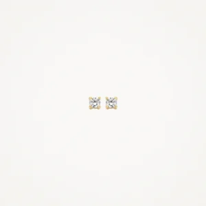 Oorknopjes Zirkonia ⌀ 3,5 mm 14k Geel goud