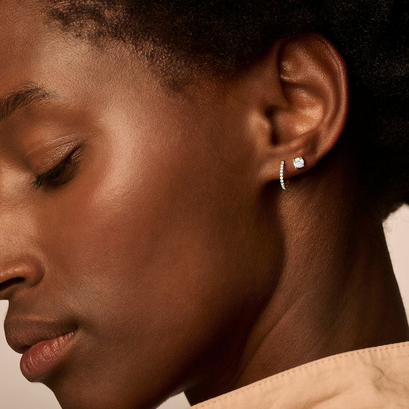 Oorknopjes Zirkonia ⌀ 3,5 mm 14k Geel goud