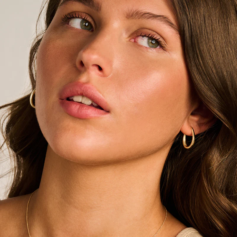 Oorringen ovaalvormig 19.5 mm 14k goud