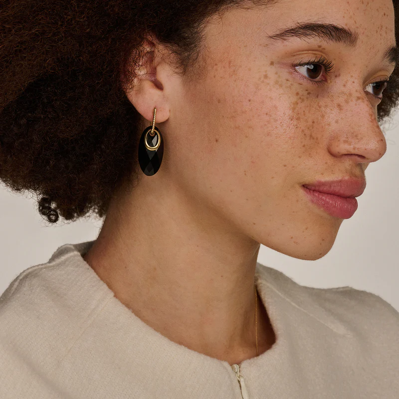 Creolen koordpatroon ovaal 14k goud