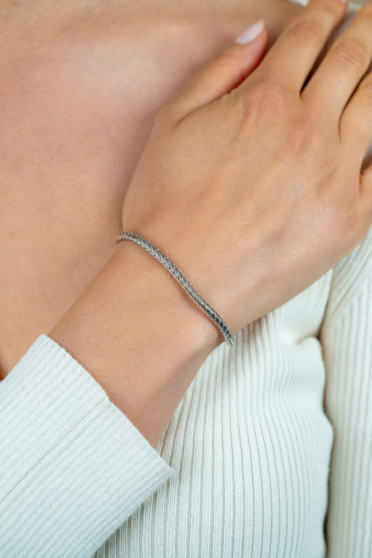 Zinzi zilveren schakelarmband vossenstaart - Afbeelding 2