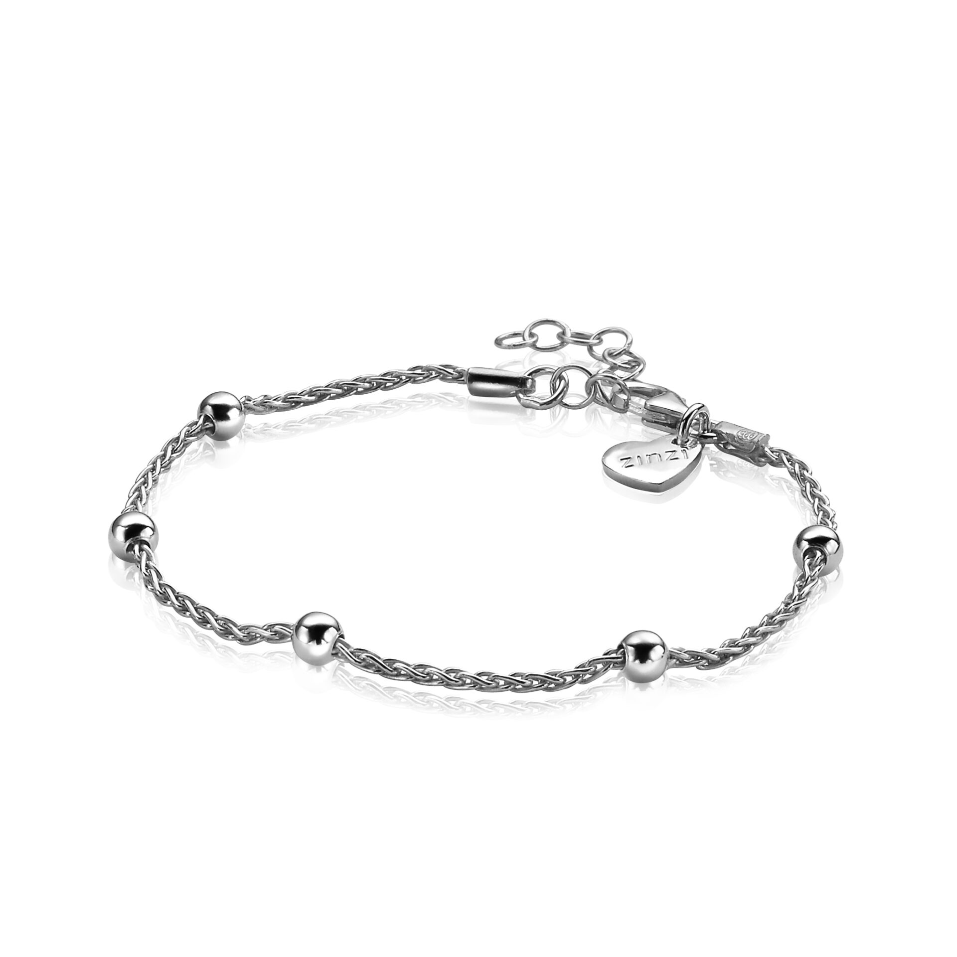 Zinzi zilveren fantasie armband