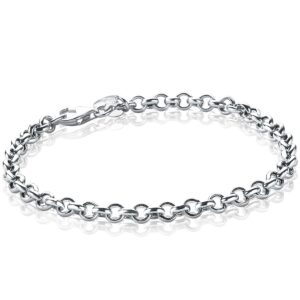 Zinzi zilveren jasseron armband 4,5mm