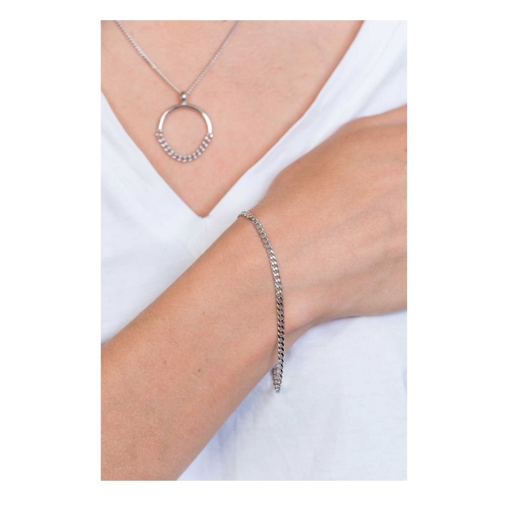 Zinzi zilveren armband 3mm gourmet