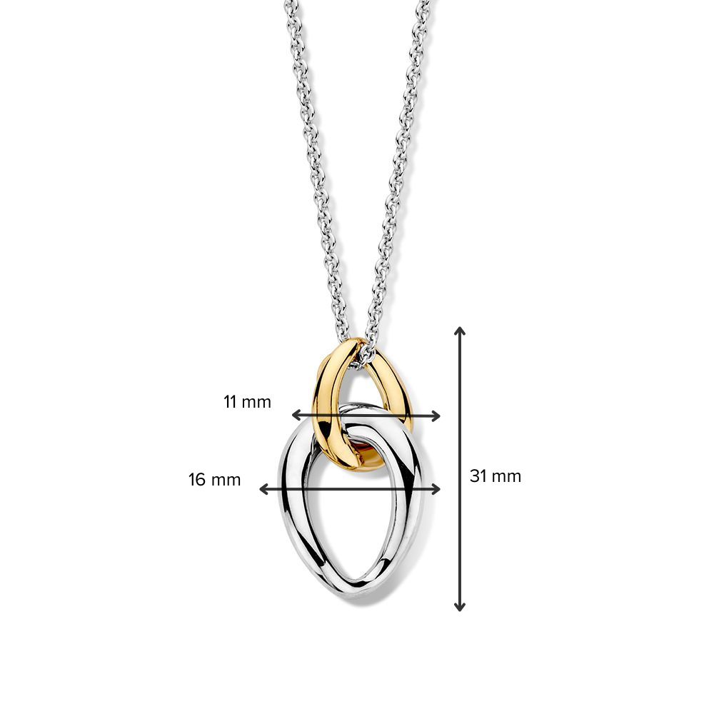 Hanger zilver/goud zirkonia - Afbeelding 2