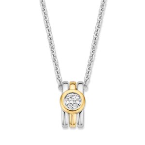 Hanger zilver/goud zirkonia