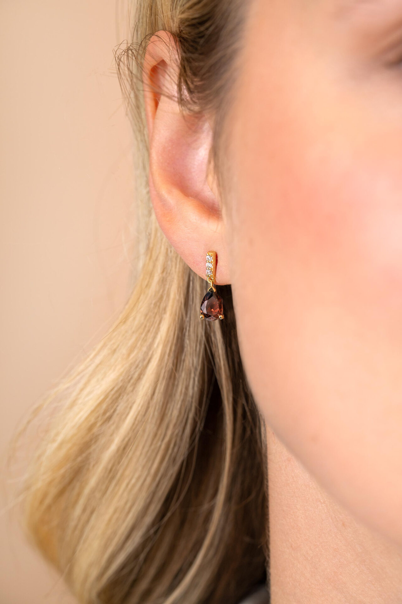 Zinzi goldplated zilveren oorstekers