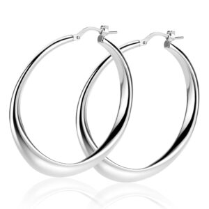 Zinzi zilveren oorringen organisch