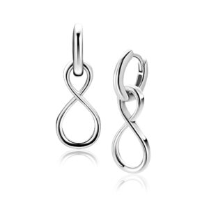 Zinzi zilveren oorbedels infinity