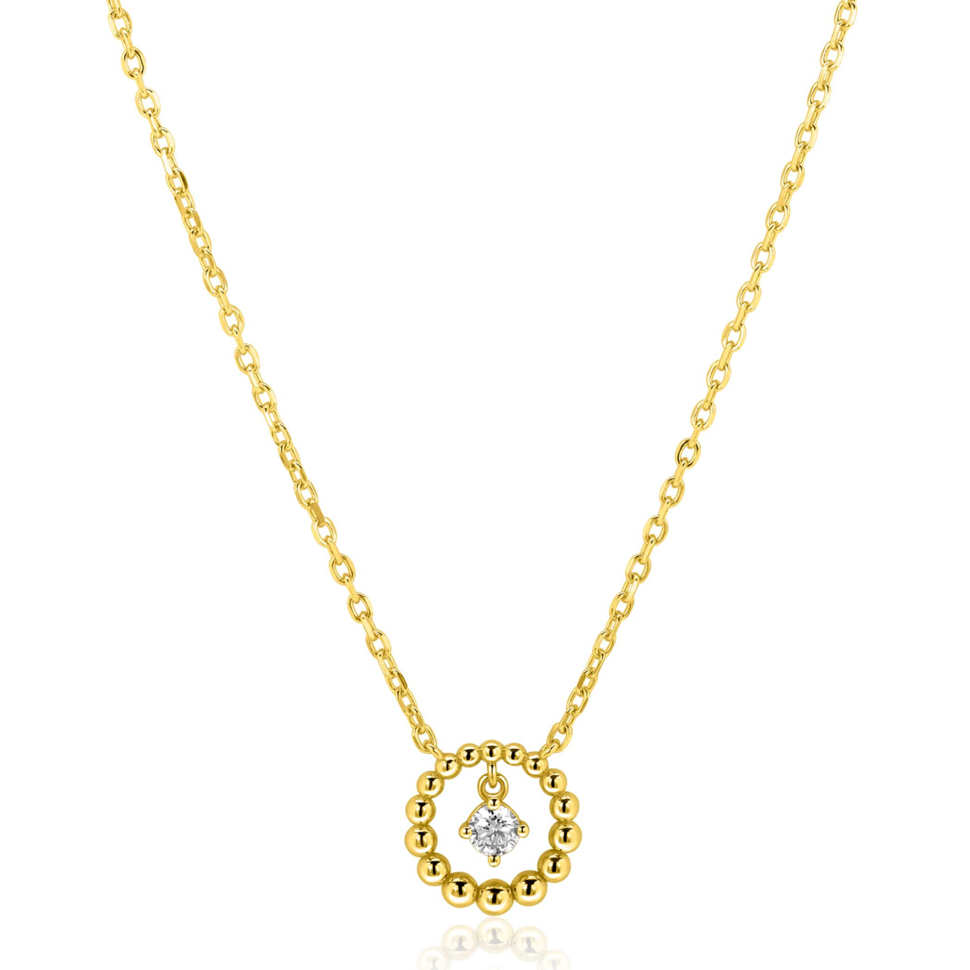 Zinzi goldplated zilveren ketting - Afbeelding 2