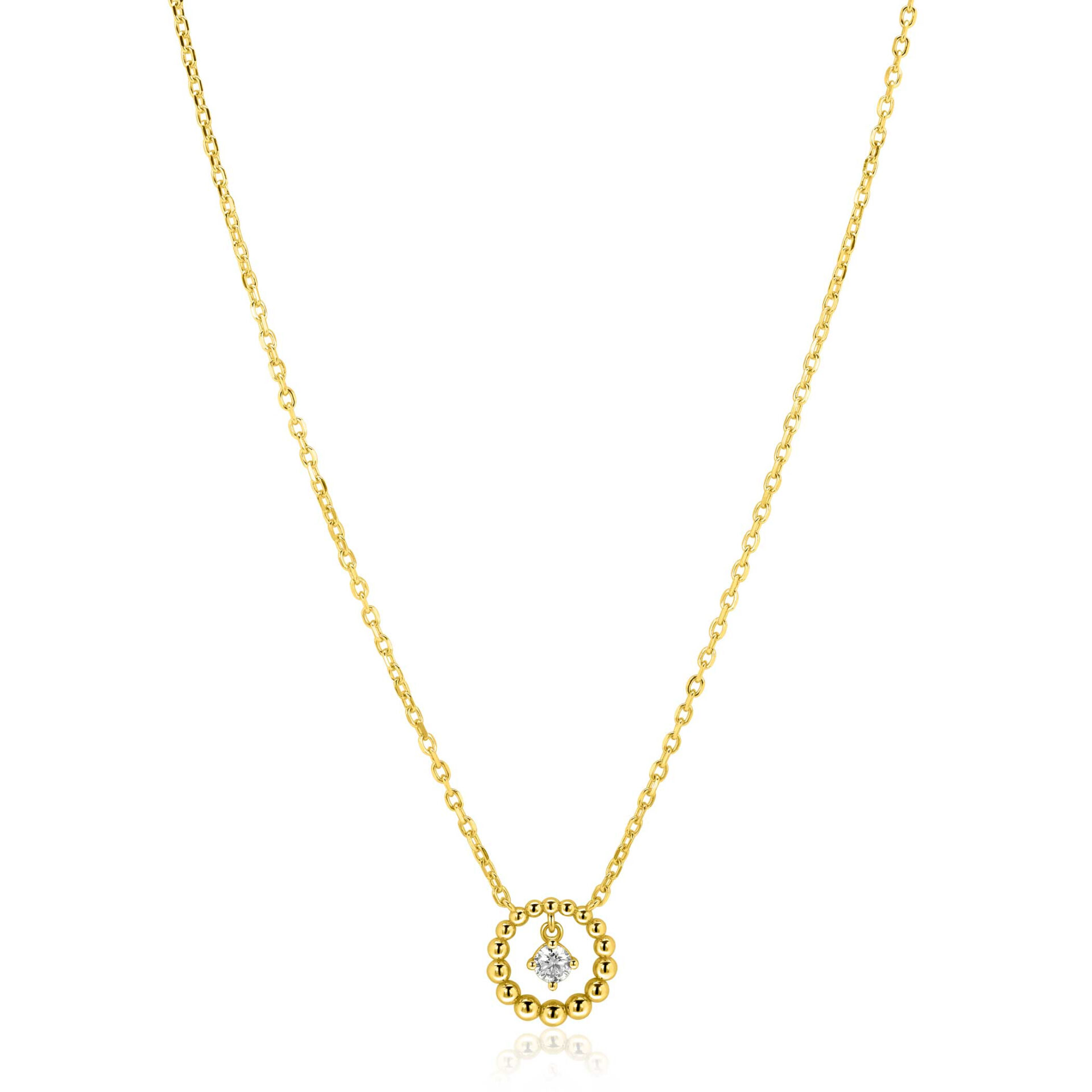 Zinzi goldplated zilveren ketting