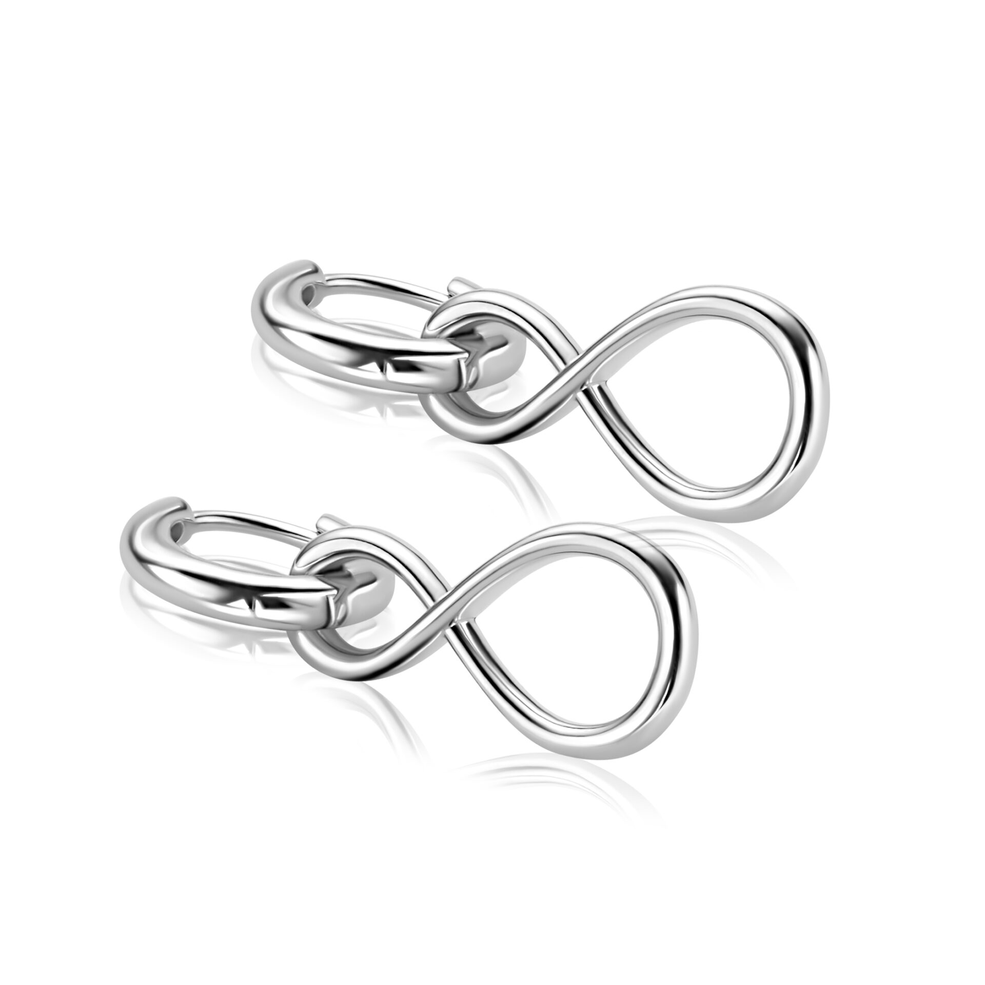 Zinzi zilveren oorbedels infinity