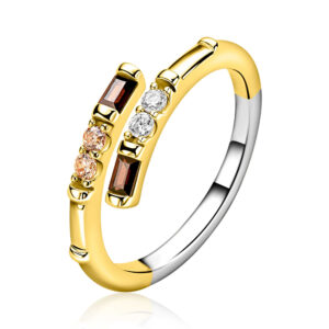 ZINZI gold plated zilveren multi-look ring