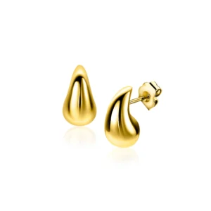 Zinzi gold plated oorstekers druppelvorm