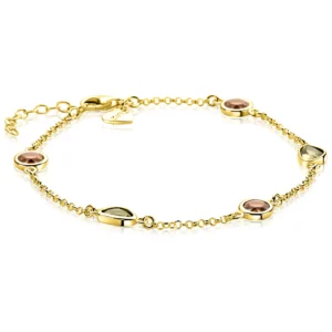 ZINZI gold plated zilveren fantasie armband