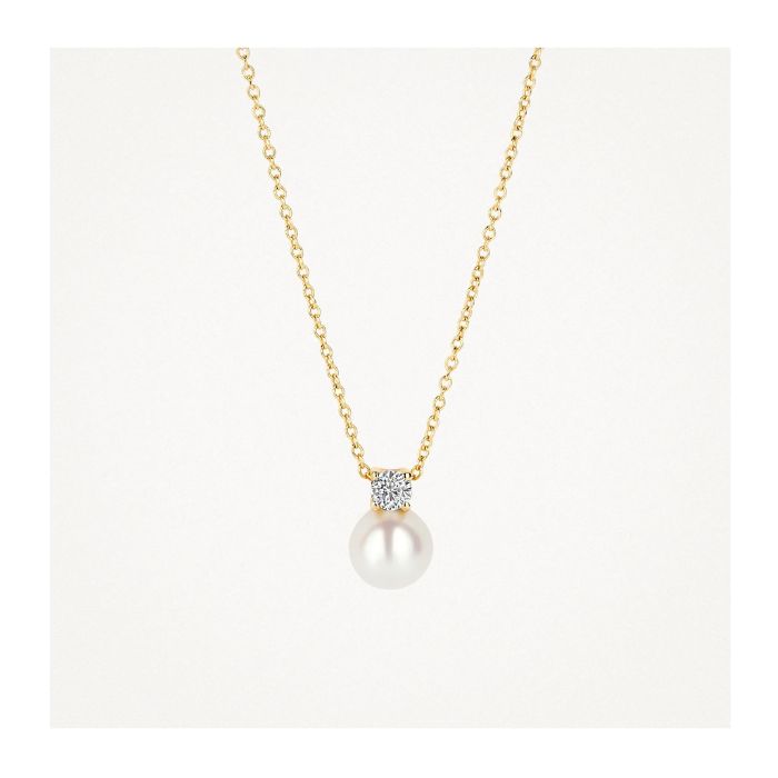 Ketting met hanger van Parel en Zirkonia