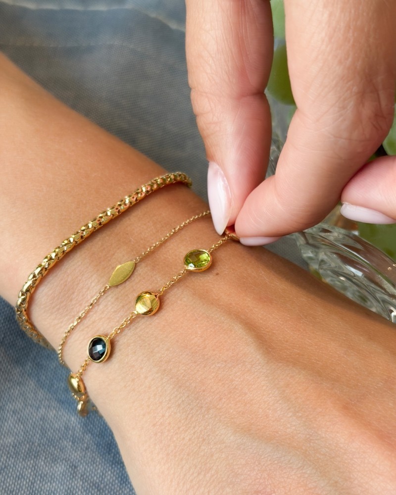 Armband geelgoud edelsteen