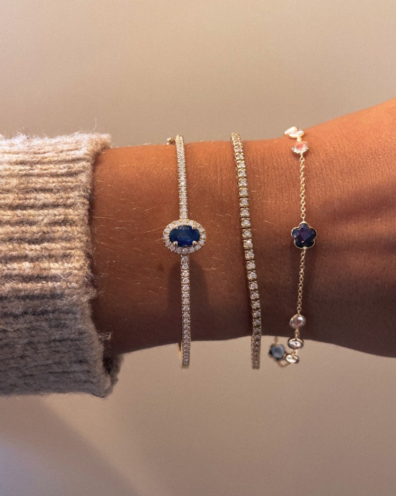 Armband geelgoud edelsteen