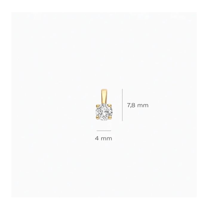 Hanger met ronde lab grown diamant - Afbeelding 3
