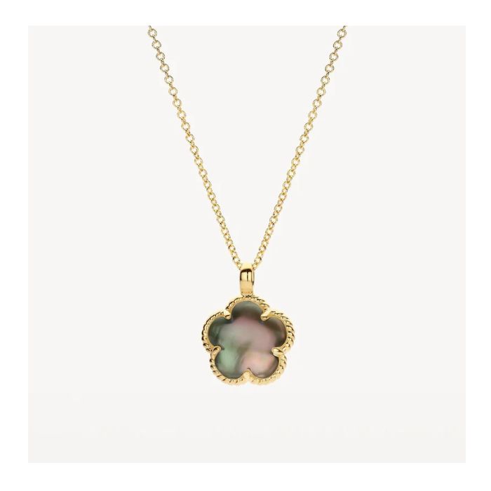 Collier met hanger van zwarte parelmoer