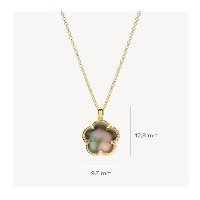 Collier met hanger van zwarte parelmoer - Afbeelding 3