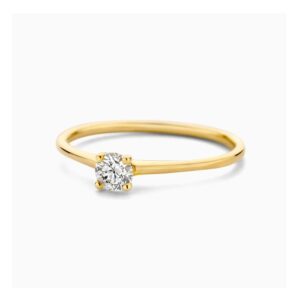 Ring met ronde lab grown diamant