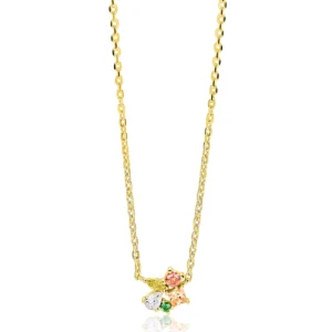 ZINZI gold plated zilveren ketting met speelse hanger